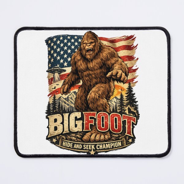 Item preview, Bigfoot Hide and Seek Champion Funny Vintage Sasquatch American Design designed and sold by Jack W Art.