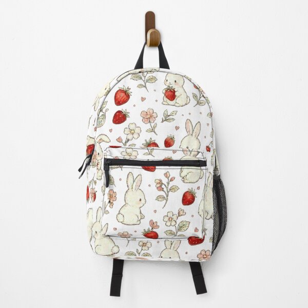 Item preview, Bunny and Strawberry Seamless Pattern designed and sold by kyrasolis.