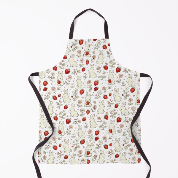 Item preview, Bunny and Strawberry Seamless Pattern designed and sold by kyrasolis.
