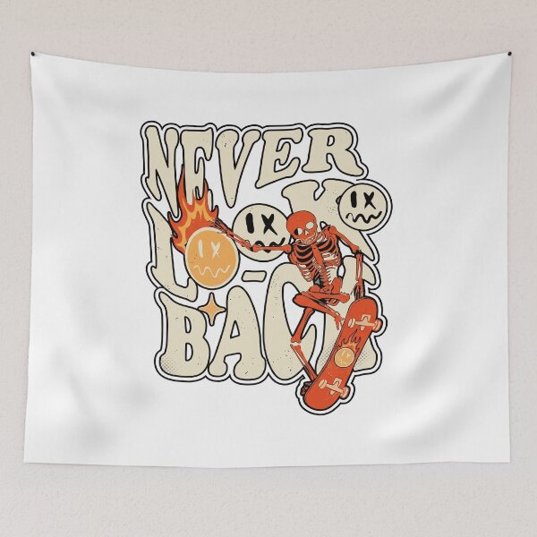 Item preview, Skeleton Skateboarder Never Look Back Vintage designed and sold by Lakelandwholesale1 Shirt Company.