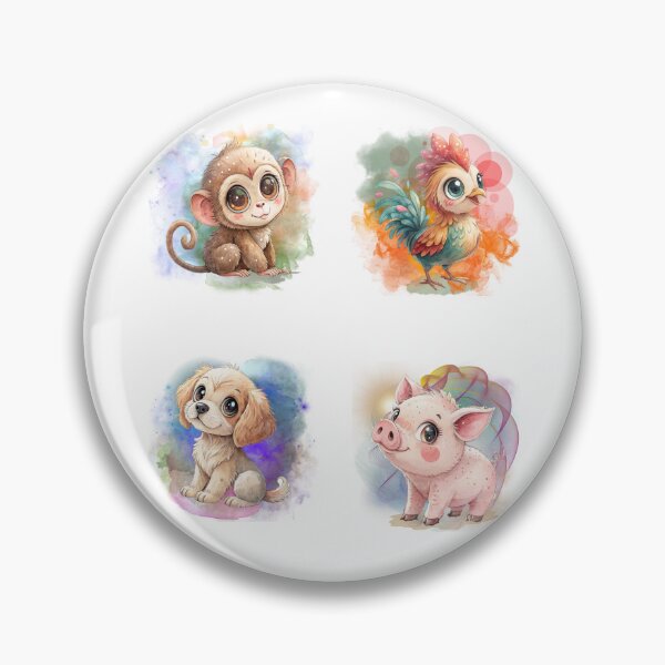Item preview, Cute Chinese Zodiac Animals Part 3 Sticker Sheet designed and sold by Angellacelin.