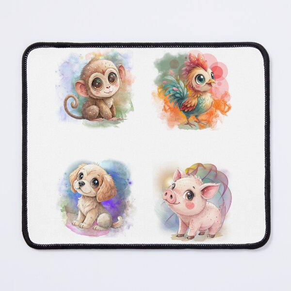 Item preview, Cute Chinese Zodiac Animals Part 3 Sticker Sheet designed and sold by Angellacelin.