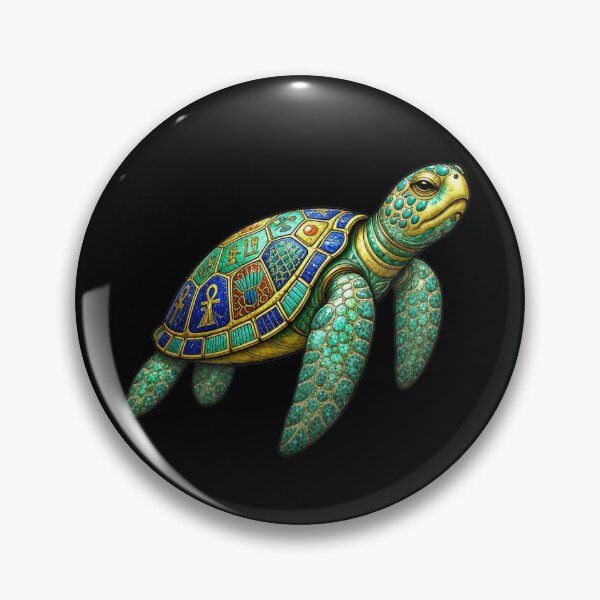 Item preview, Sea Turtle Swimming | Ancient Egypt Sea Turtle Illustration designed and sold by Zaru Art Studio.