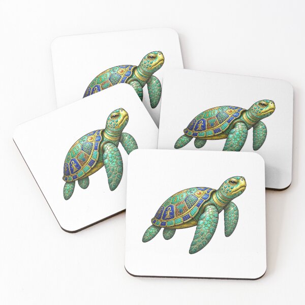 Item preview, Sea Turtle Swimming | Ancient Egypt Sea Turtle Illustration designed and sold by Zaru Art Studio.