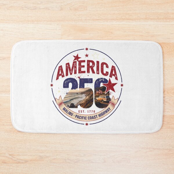 Item preview, America 250 Malibu T-Shirt | Pacific Coast Highway Woody Wagon Patriotic 1776-2026 Tee v1 designed and sold by DarylWelsh2024.