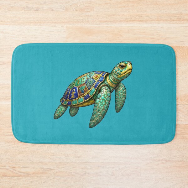 Item preview, Sea Turtle Swimming | Ancient Egypt Sea Turtle Illustration designed and sold by Zaru Art Studio.