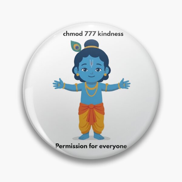 Item preview, chmod 777 kindness | Linux Developer Sticker | Terminal Tech Humor designed and sold by BhaktiByte.