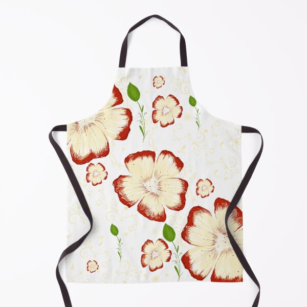 Item preview, Crimson & Cream Botanical – Soft White Filigree Floral Pattern designed and sold by Arabesque.fromSadia.