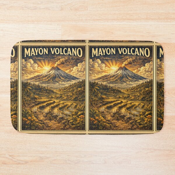 Item preview, Mayon Volcano Albay Philippines Vintage Travel Poster | Retro WPA Volcano Adventure | Philippine Nature Souvenir designed and sold by Globalcitytees.