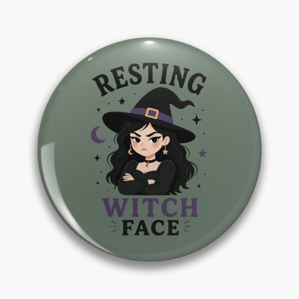Item preview, Resting Witch Face Cute Dark Humor Halloween Witch designed and sold by Cerys-GS.
