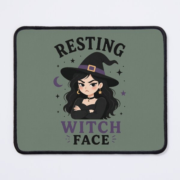 Item preview, Resting Witch Face Cute Dark Humor Halloween Witch designed and sold by Cerys-GS.