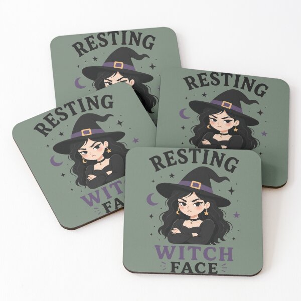 Item preview, Resting Witch Face Cute Dark Humor Halloween Witch designed and sold by Cerys-GS.