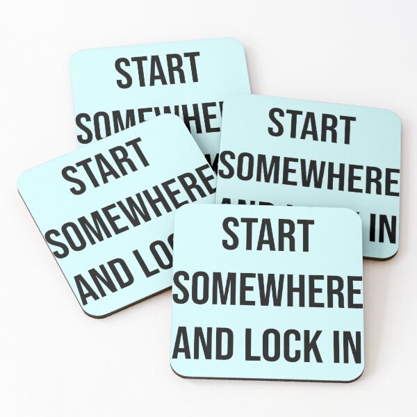Item preview, Start Somewhere and Lock In Motivational Quote T-Shirt | Discipline Mindset Typography Design designed and sold by Creations by lyne.