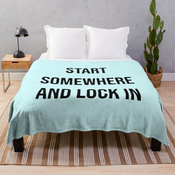 Item preview, Start Somewhere and Lock In Motivational Quote T-Shirt | Discipline Mindset Typography Design designed and sold by Creations by lyne.