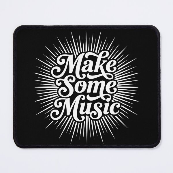 Item preview, Make Some Music Retro Hand Lettered Sunburst Typography designed and sold by raedattia.
