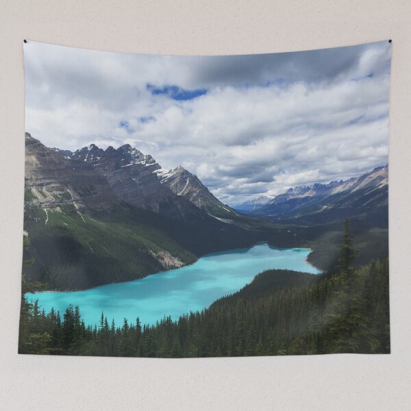 Item preview, Arctic turquoise glacial lakes of Alberta, Canada color landscape photograph art print designed and sold by Jéanpaul  Ferro.