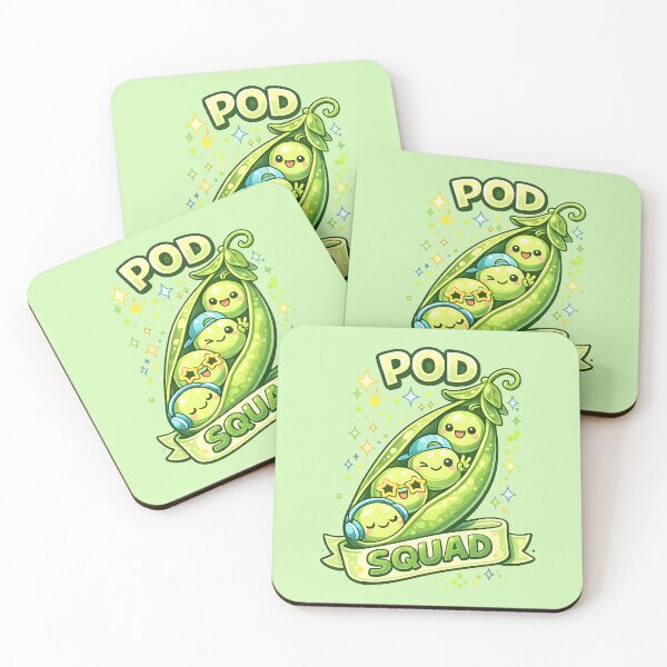 Item preview, Pod Squad - Cute Kawaii Pea Friends designed and sold by Human Error Goods.