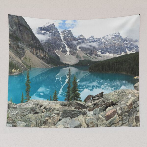 Item preview, Arctic turquoise glacial lakes of Alberta, Canada color landscape photograph art print designed and sold by Jéanpaul  Ferro.