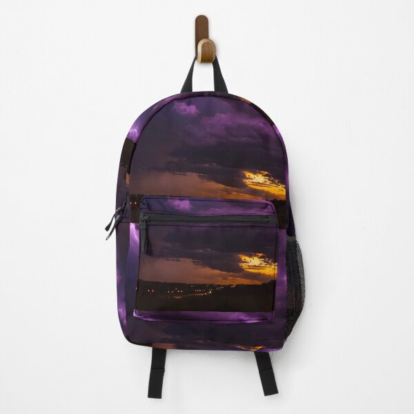 Item preview, Purple sunset and lightning storm chaser nature color photograph art print designed and sold by Jéanpaul Ferro.