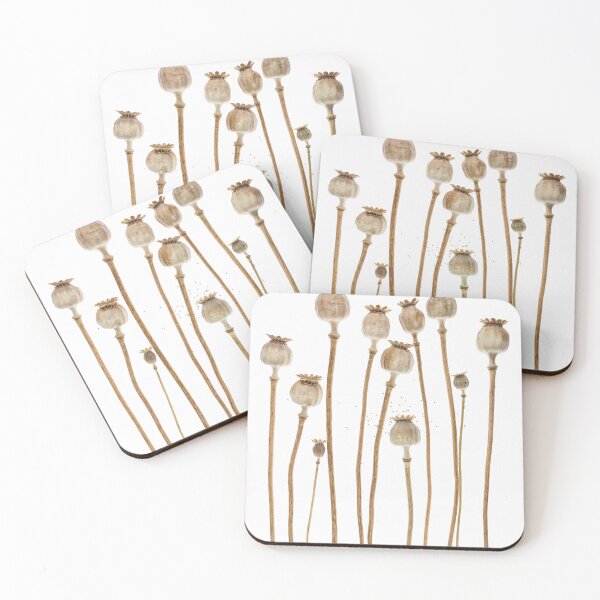 Item preview, Dried Poppy Seed Heads Botanical Photography Minimalist Neutral Nature Art designed and sold by Elżbieta  Kaps.