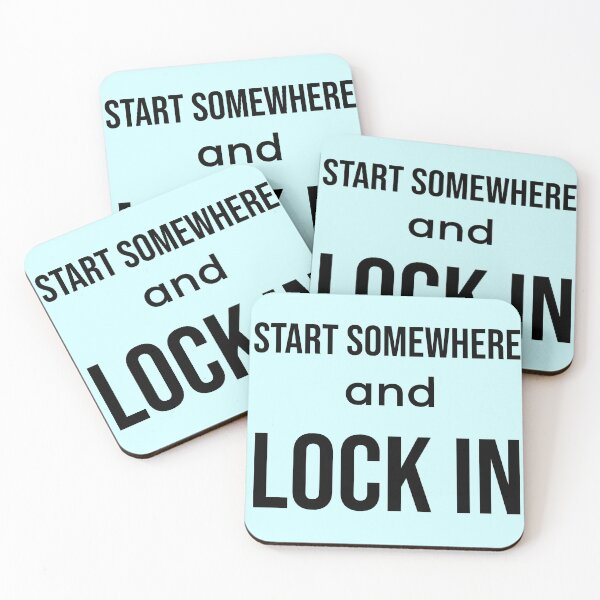 Item preview,  Start Somewhere and Lock In Motivational Quote T-Shirt | Discipline Mindset Typography Design 1 designed and sold by Creations by lyne.