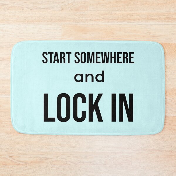 Item preview,  Start Somewhere and Lock In Motivational Quote T-Shirt | Discipline Mindset Typography Design 1 designed and sold by Creations by lyne.