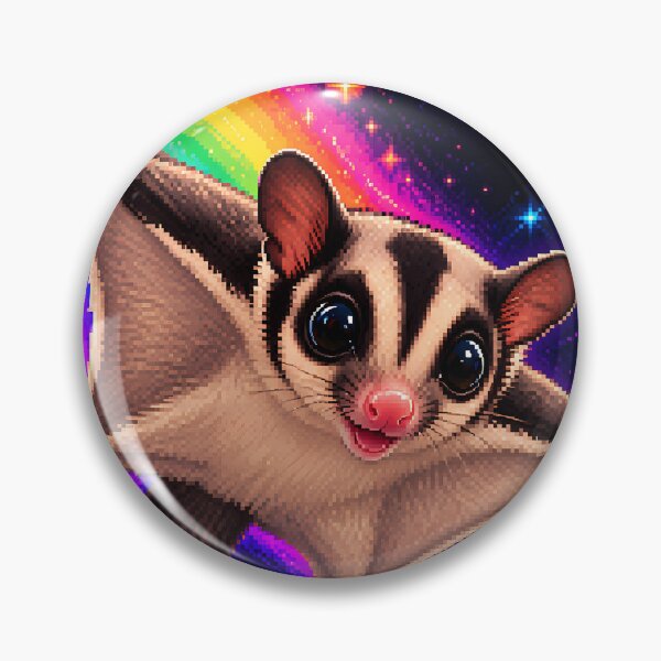 Item preview, Sugar Glider Flying Through Space on a Rainbow Trail designed and sold by OneStepFromArt.
