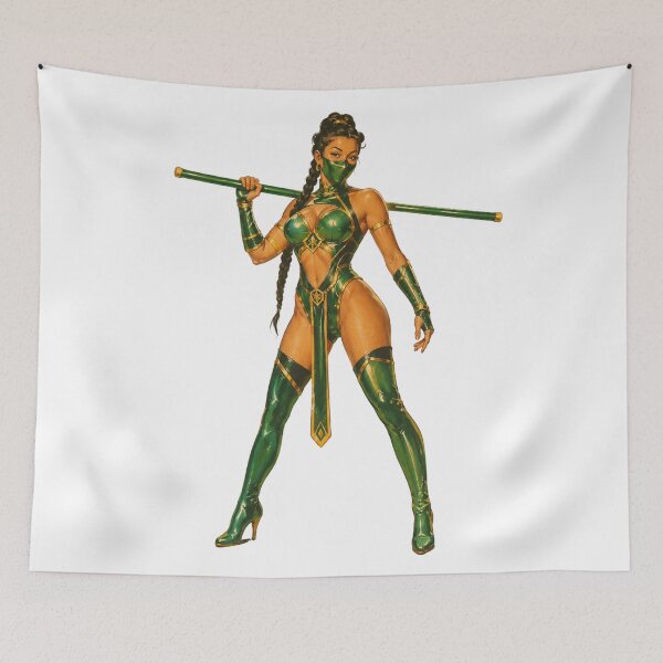 Item preview, Ninja Pin Up | M K Vintage Pin-Up Fan Art designed and sold by Cosplayvintage.