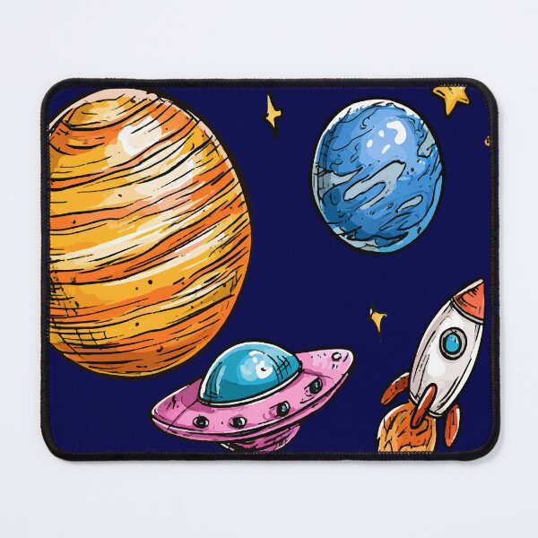 Item preview, Colorful UFO Planets Marker Print Pattern designed and sold by RichardRags.