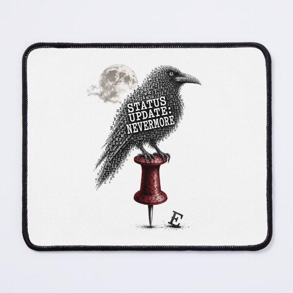 Item preview, Edgar Allan Poe Halloween – Status Update: Nevermore designed and sold by Fenay Designs.