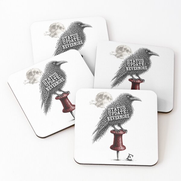 Item preview, Edgar Allan Poe Halloween – Status Update: Nevermore designed and sold by Fenay Designs.