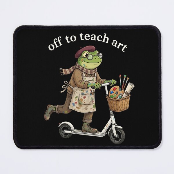 Item preview, Off To Teach Art Cute Frog Teacher Scooter designed and sold by raedattia.