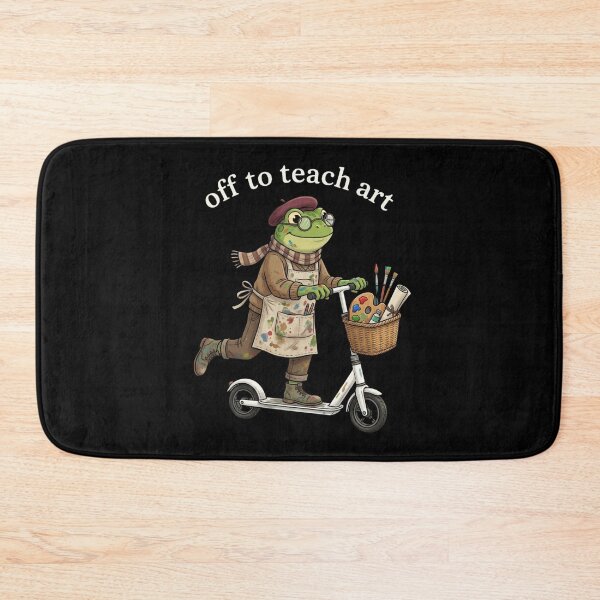 Item preview, Off To Teach Art Cute Frog Teacher Scooter designed and sold by raedattia.