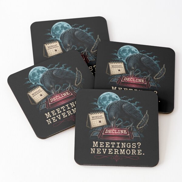 Item preview, Edgar Allan Poe Halloween – Meetings? Nevermore designed and sold by Fenay Designs.