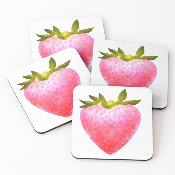 Item preview, Kawaii Pastel Pink Strawberry designed and sold by A-lumirite.