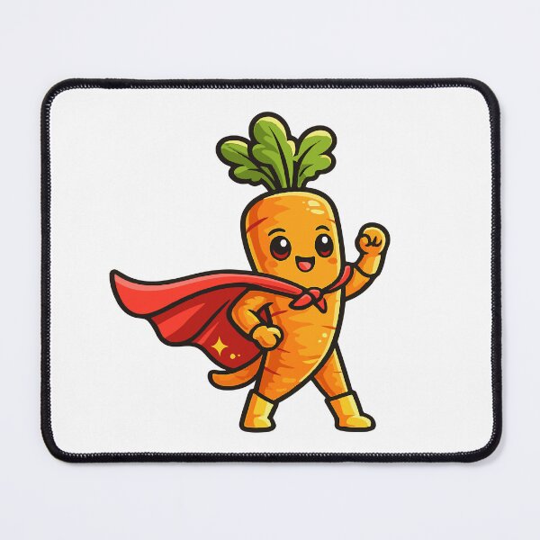 Item preview, Superhero Carrot Cartoon Character designed and sold by NakottaFashion.