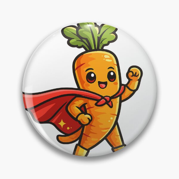 Item preview, Superhero Carrot Cartoon Character designed and sold by NakottaFashion.