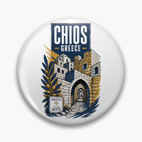 Item preview, Chios Greece Vintage Travel Poster designed and sold by TravelersGems.