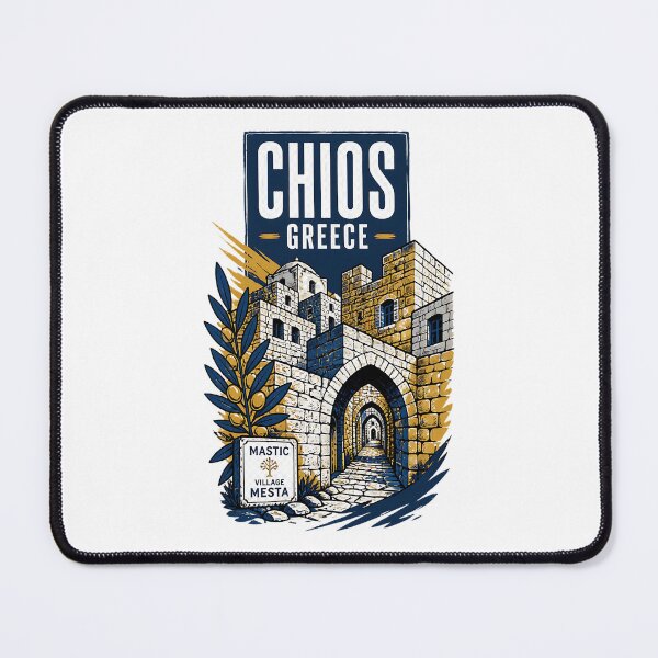 Item preview, Chios Greece Vintage Travel Poster designed and sold by TravelersGems.