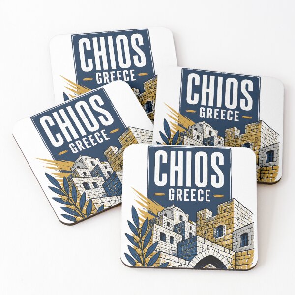 Item preview, Chios Greece Vintage Travel Poster designed and sold by TravelersGems.