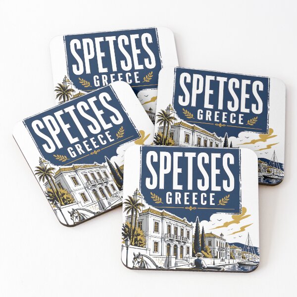 Item preview, Spetses Greece Vintage Travel Poster designed and sold by TravelersGems.