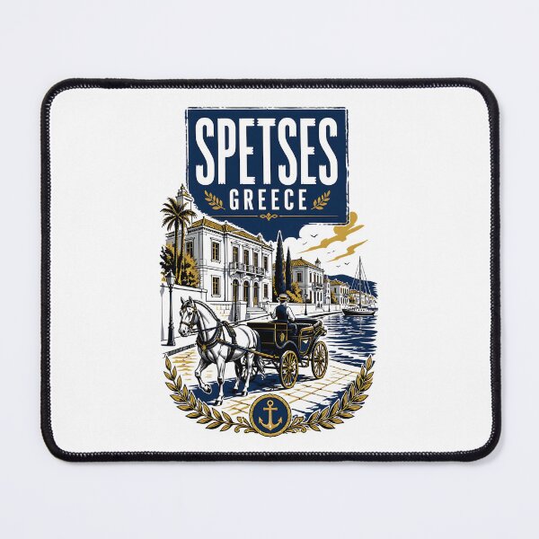 Item preview, Spetses Greece Vintage Travel Poster designed and sold by TravelersGems.