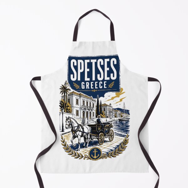 Item preview, Spetses Greece Vintage Travel Poster designed and sold by TravelersGems.