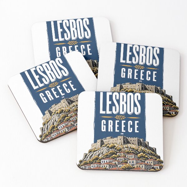 Item preview, Lesbos Greece Vintage Travel Poster designed and sold by TravelersGems.