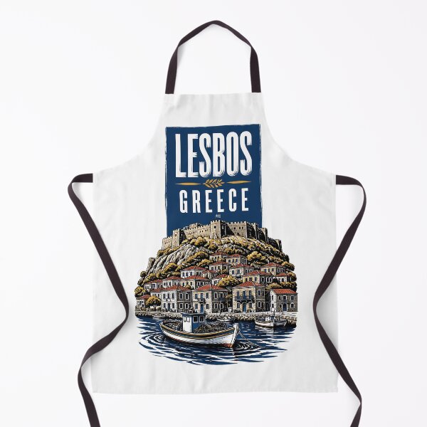 Item preview, Lesbos Greece Vintage Travel Poster designed and sold by TravelersGems.
