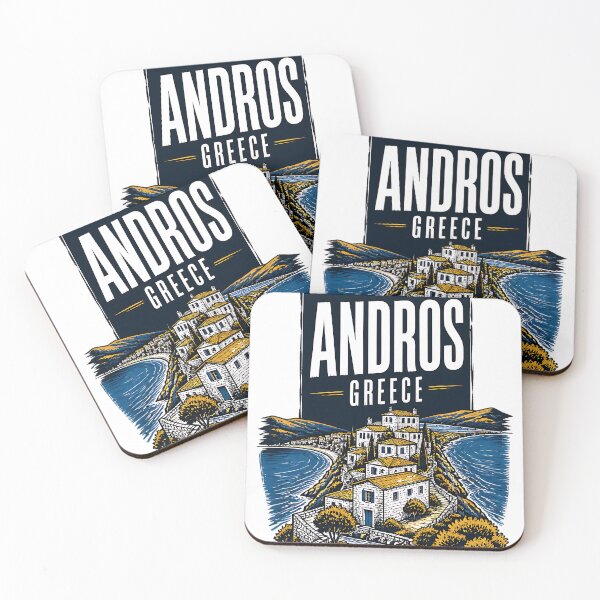 Item preview, Andros Greece Vintage Travel Poster designed and sold by TravelersGems.