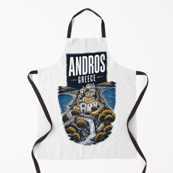 Item preview, Andros Greece Vintage Travel Poster designed and sold by TravelersGems.