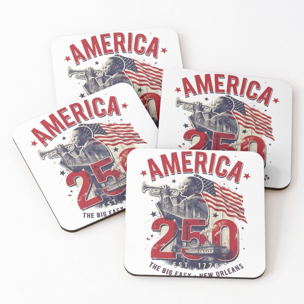Item preview, America 250 New Orleans Louisiana Semiquincentennial 1776 - 2026 Vintage Jazz Flag v1 designed and sold by DarylWelsh2024.