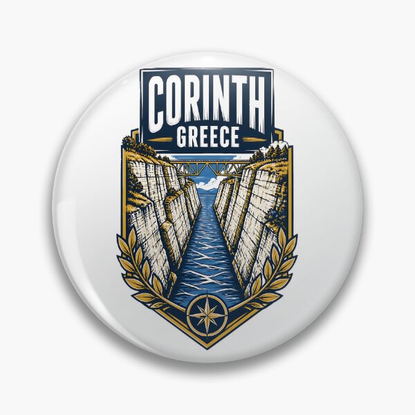 Item preview, Corinth Greece Vintage Travel Poster designed and sold by TravelersGems.