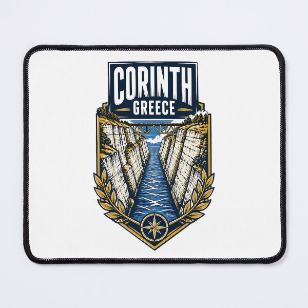 Item preview, Corinth Greece Vintage Travel Poster designed and sold by TravelersGems.